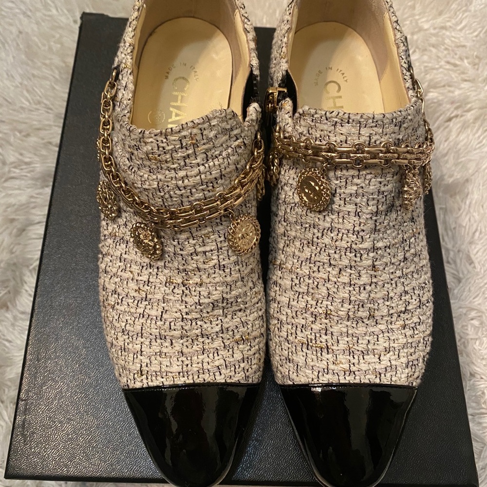Chanel Tweed Loafers